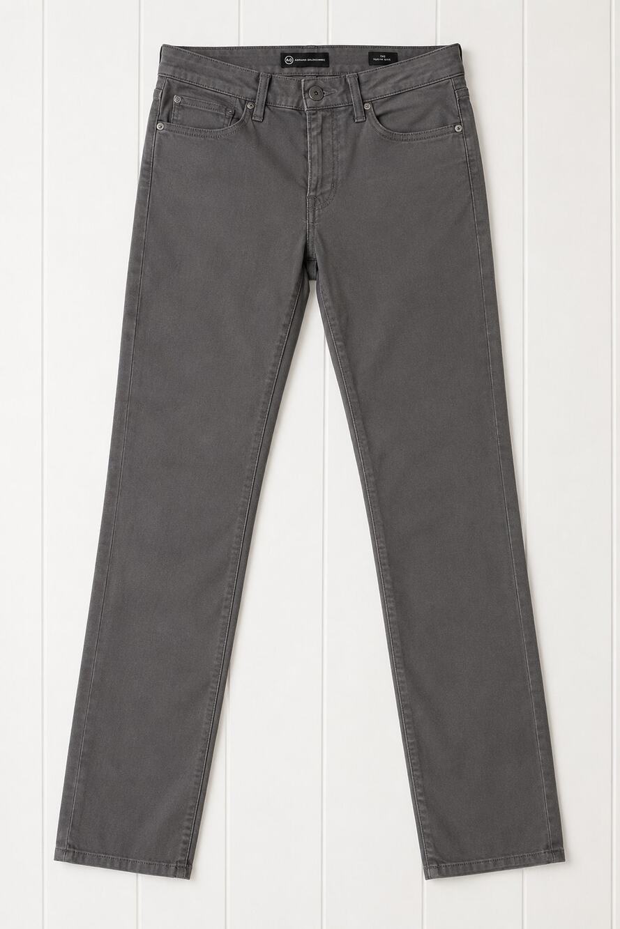 AG Adriano Goldschmied South Gate Gray Straight Leg Pants 27R USA